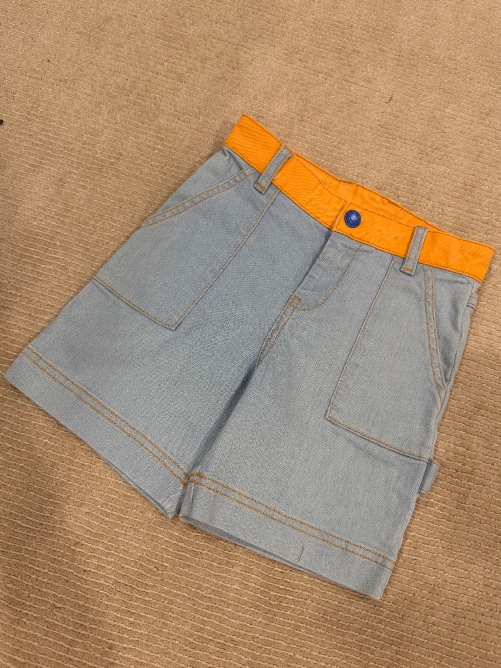 Little Marc Jacobs Boys Carpenter Bermuda Light Wash Shorts